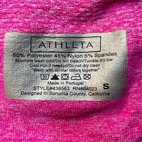 Athleta Fastest Track Tee, Pink Short Sleeve Top - Picture 6 of 7